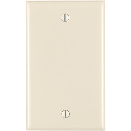 Leviton 1-Gang Standard Thermoset Blank Wall Plate, Light Almond 000-78014